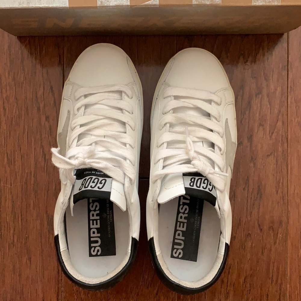 Golden Goose Superstar Pure White Leather Black 37